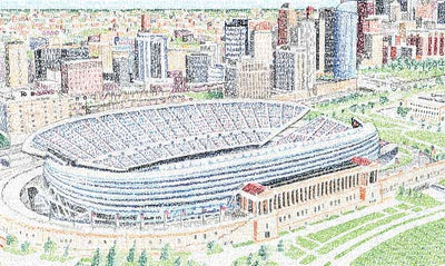 CBS Chicago: Artist Recreates Soldier Field Using Over 1,600 Bears Player’s Names