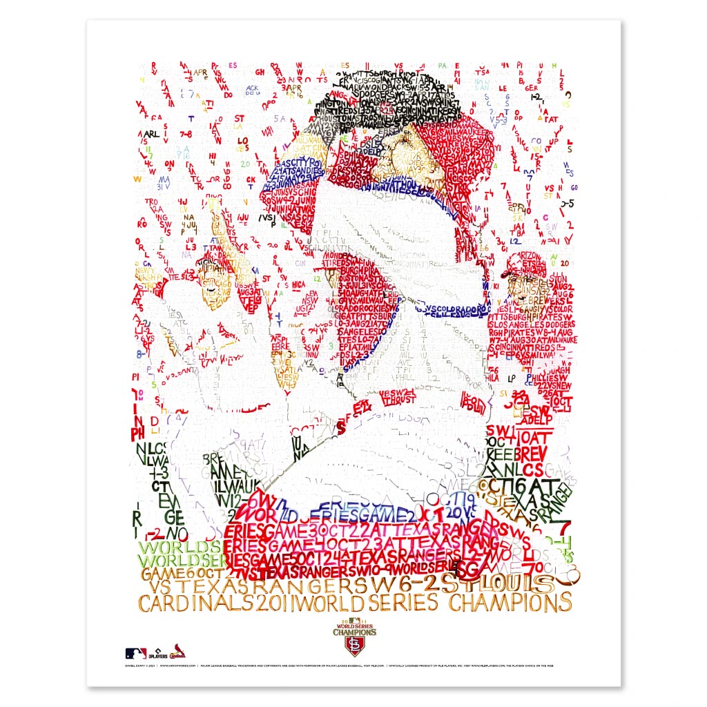 Yadier Molina Word Art, St Louis Cardinals Gifts