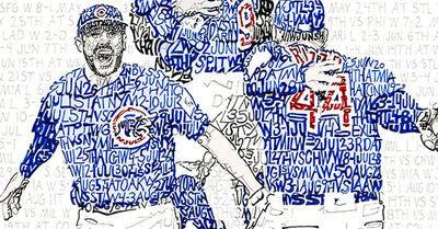 2016 Chicago Cubs Road to the World Series Word Art Print