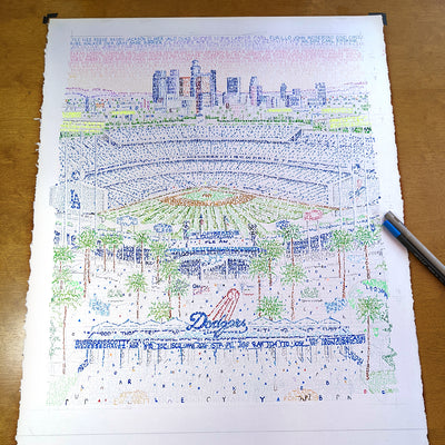 Handwrote every LA Dodger ever to create Dodger stadium - PRE-ORDER NOW!