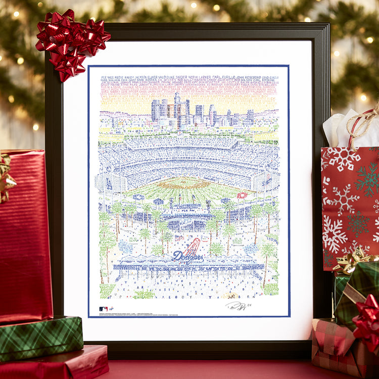 Dodger Stadium Word Art Poster | Dodgers Stadium Gifts & Decor