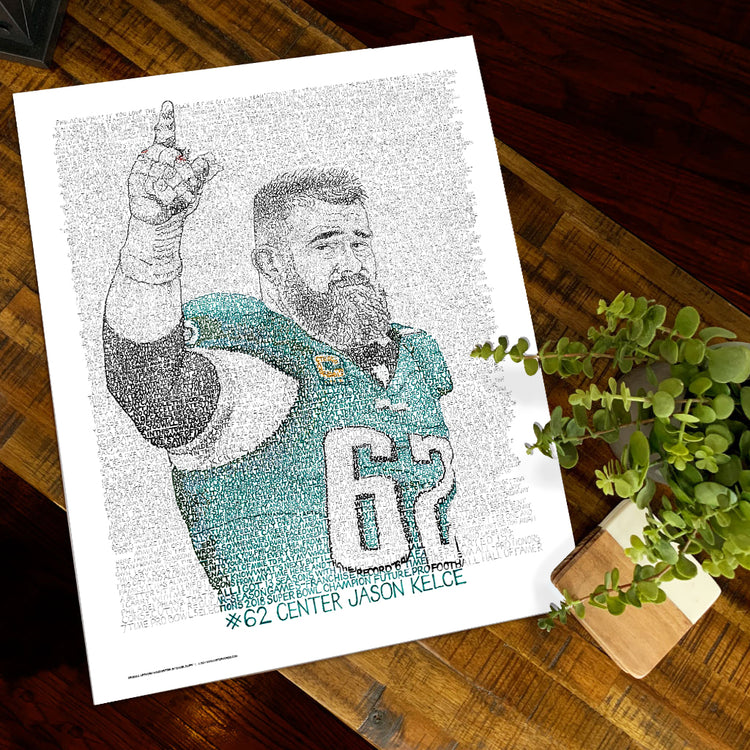 Carte Panini NFL 2023 Jason Kelce (Philadelphia Eagles) - Plaque Rouge #126 /5 SSP - Non Gradée