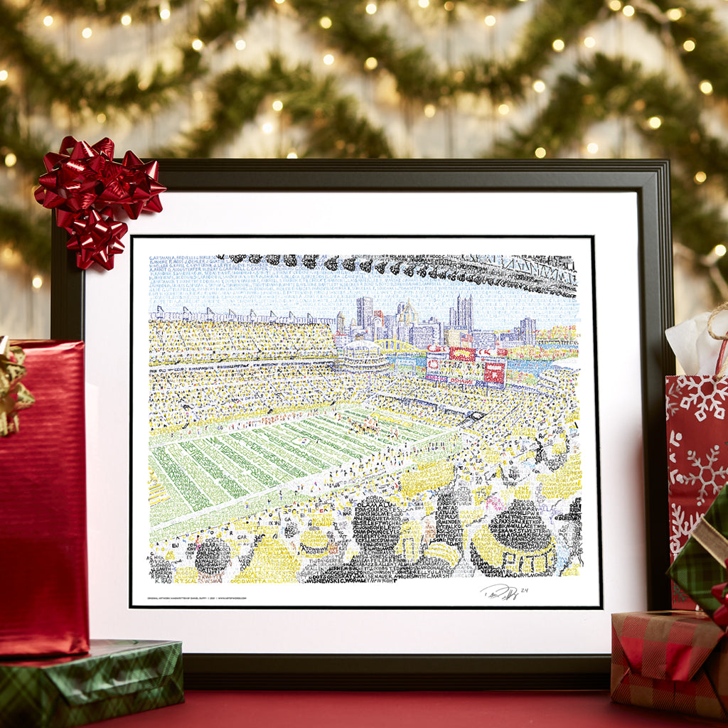 Heinz Field Word Art Poster | Pittsburgh Steelers Gifts & Decor