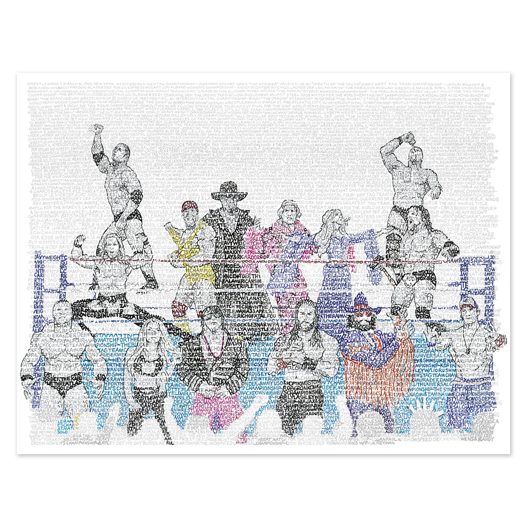 Wrestlemania Locations WrestleMania Wrestling Gifts Art Of Words