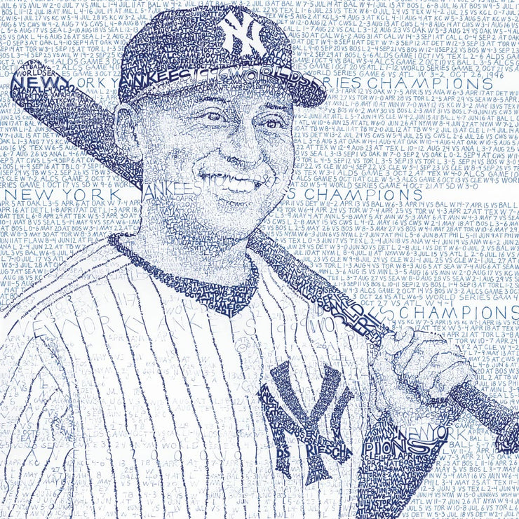 Derek Jeter Hall of Fame Word Art by Daniel Duffy 