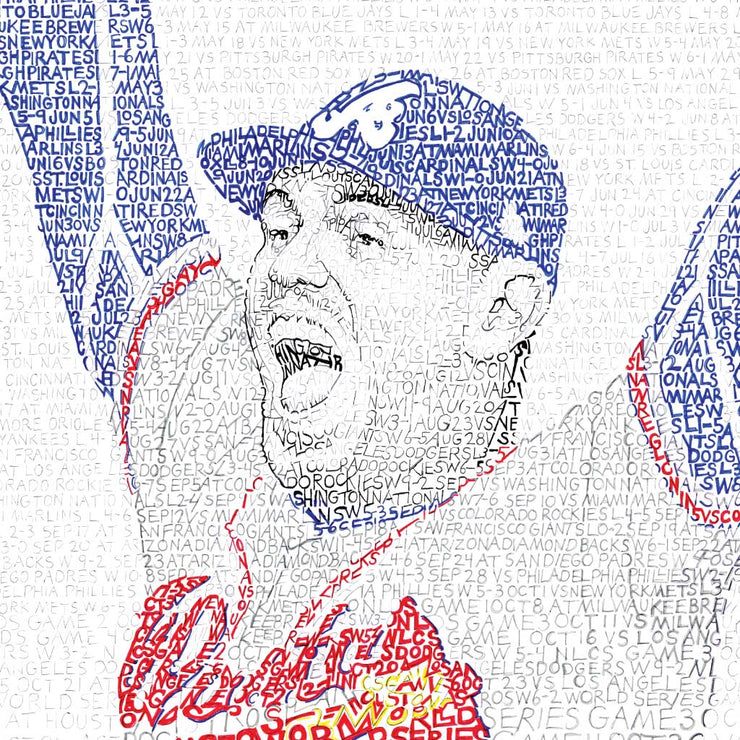 Atlanta Braves Freddie Freeman Word Art by Daniel Duffy 