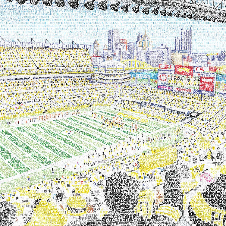 Heinz Field Word Art Poster | Pittsburgh Steelers Gifts & Decor