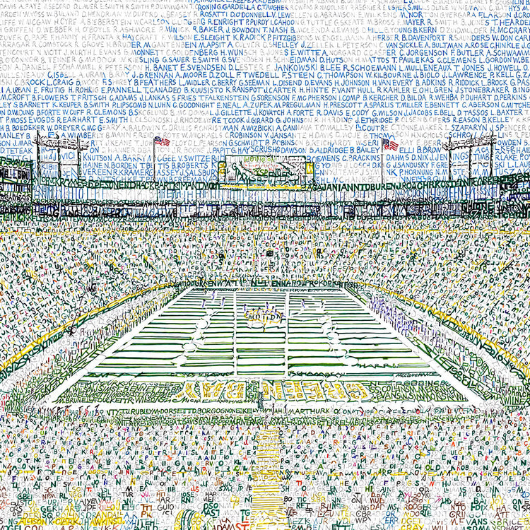 Lambeau Field Green Bay Packers Gifts Art of Words1