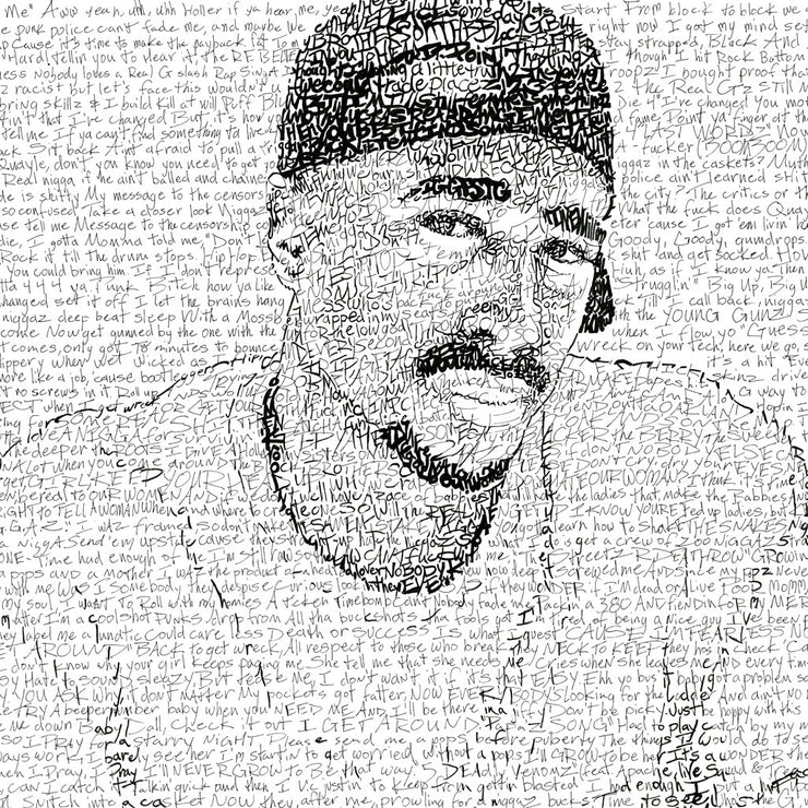 Tupac Wall Art | Tupac Gifts | Art of Words