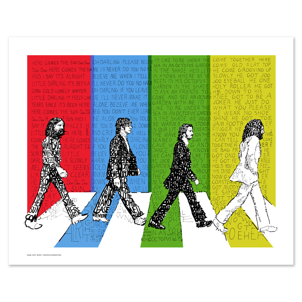 The Beatles Word Art Poster | Music Gifts & Decor