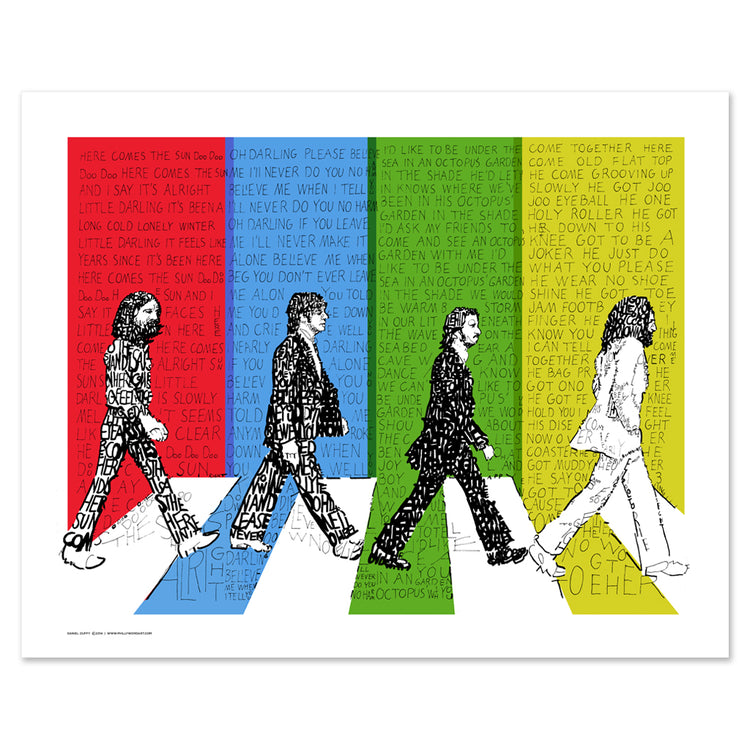 The Beatles Word Art Poster | Music Gifts & Decor