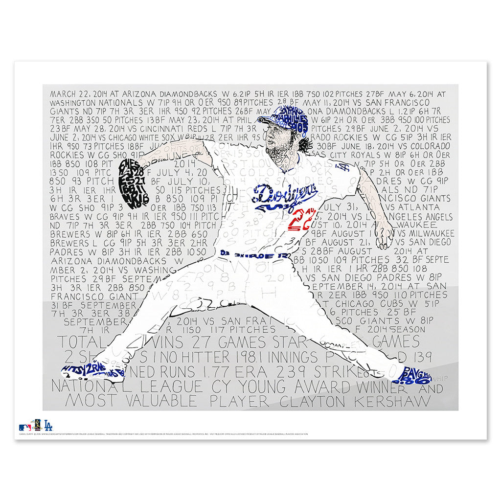 Clayton Kershaw 2014 MVP | Dodgers Gifts | Art of Words