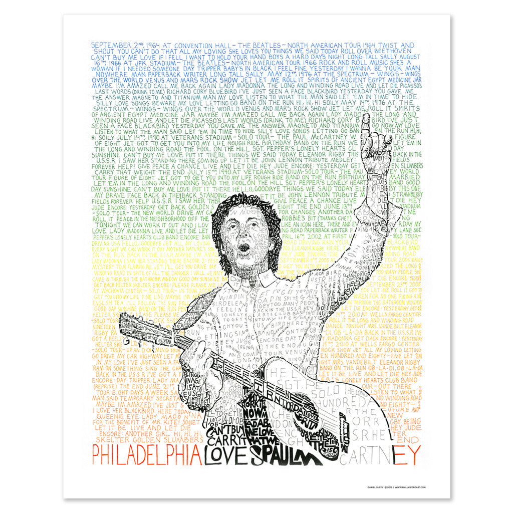 Paul McCartney Art | Paul McCartney Poster | Art of Words