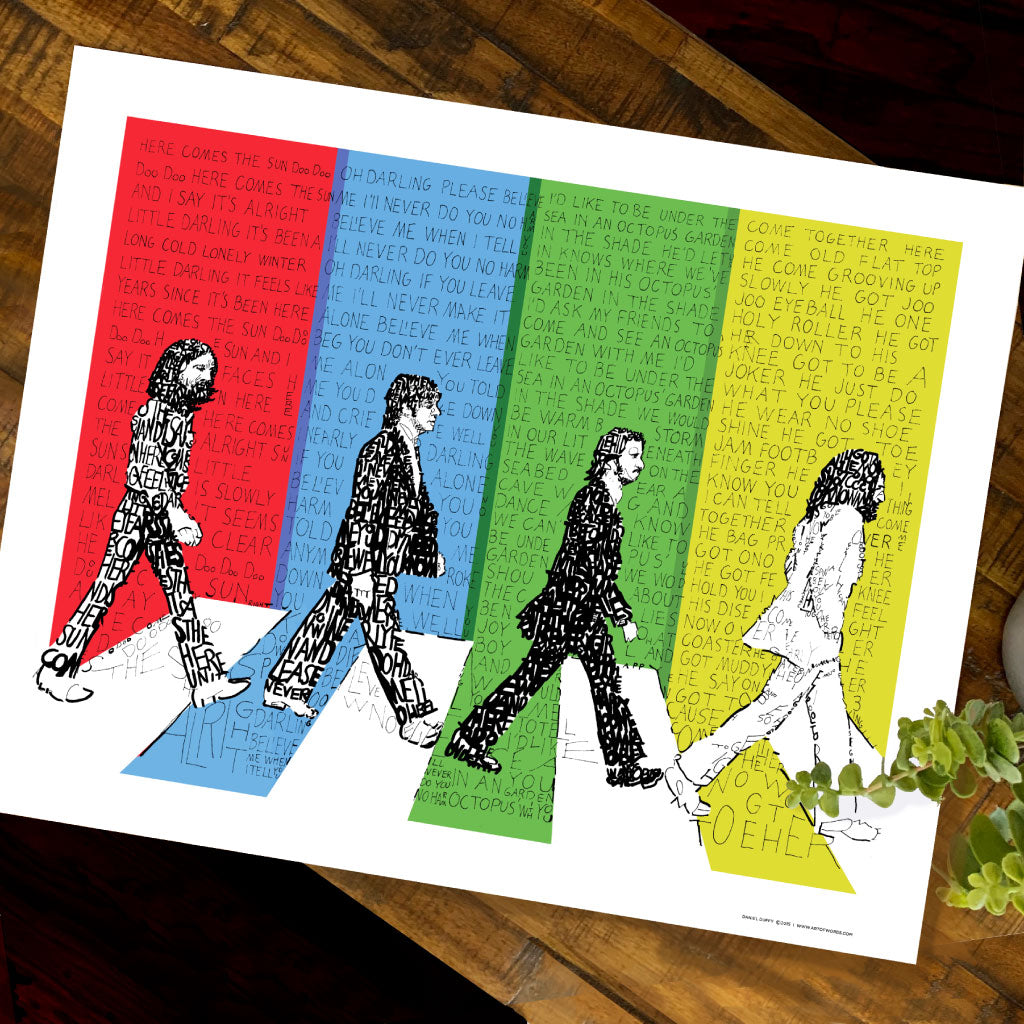 The Beatles Word Art Poster | Music Gifts & Decor