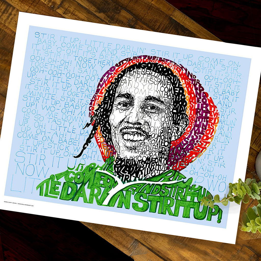 Bob Marley Wall Art | Bob Marley Gifts | Art of Words