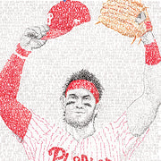 Philadelphia Phillies Bryce Harper MVP Word Art by Daniel Duffy 