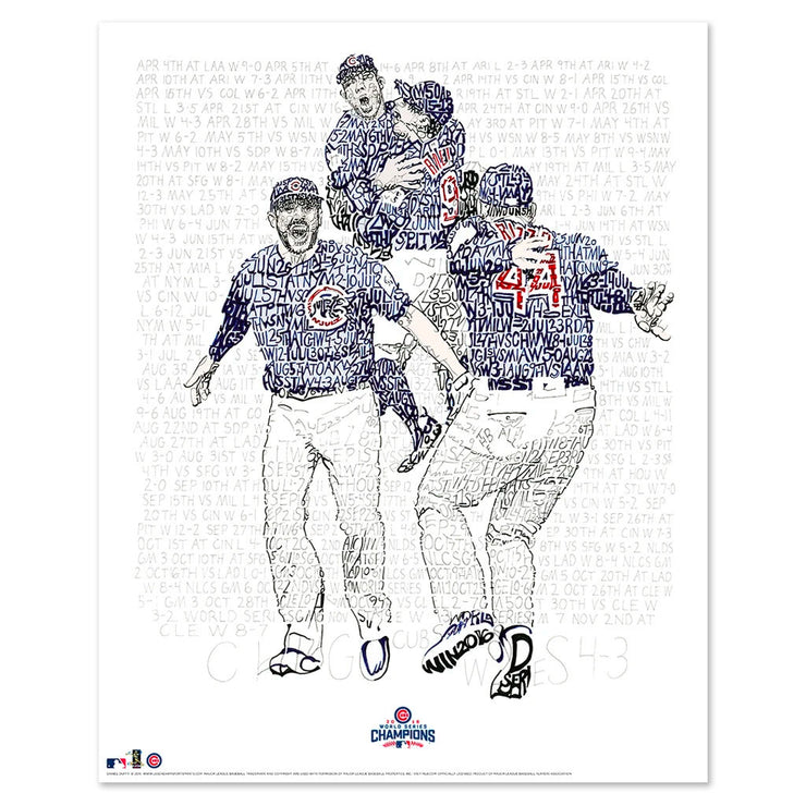 MLB Chicago Cubs 2016 uniform original art – Heritage Sports Art