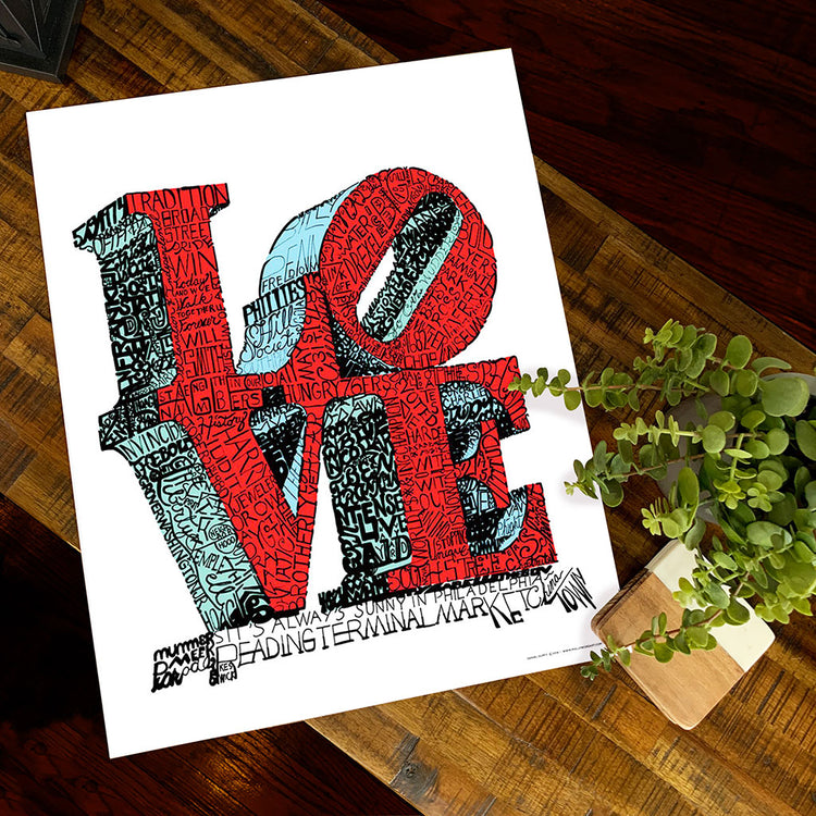 Love Statue Philadelphia | Philly Wall Art | Art of Words