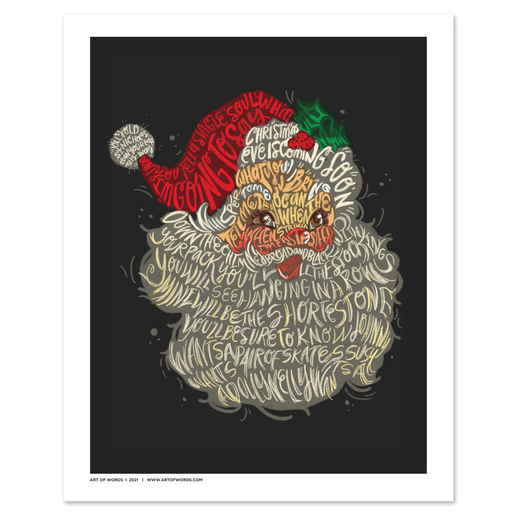 2021 Santa Word Art
