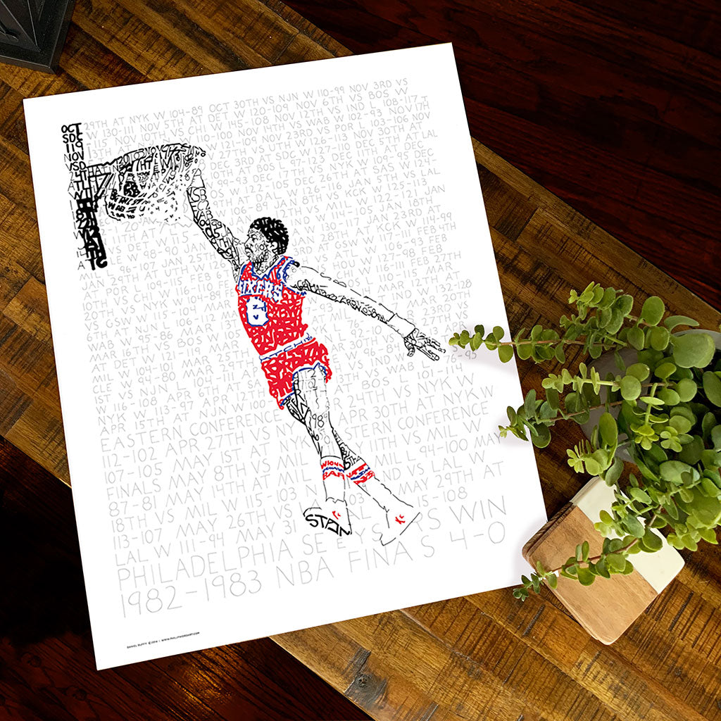 1982 Sixers Championship | Sixers Wall Decor | Art of Words