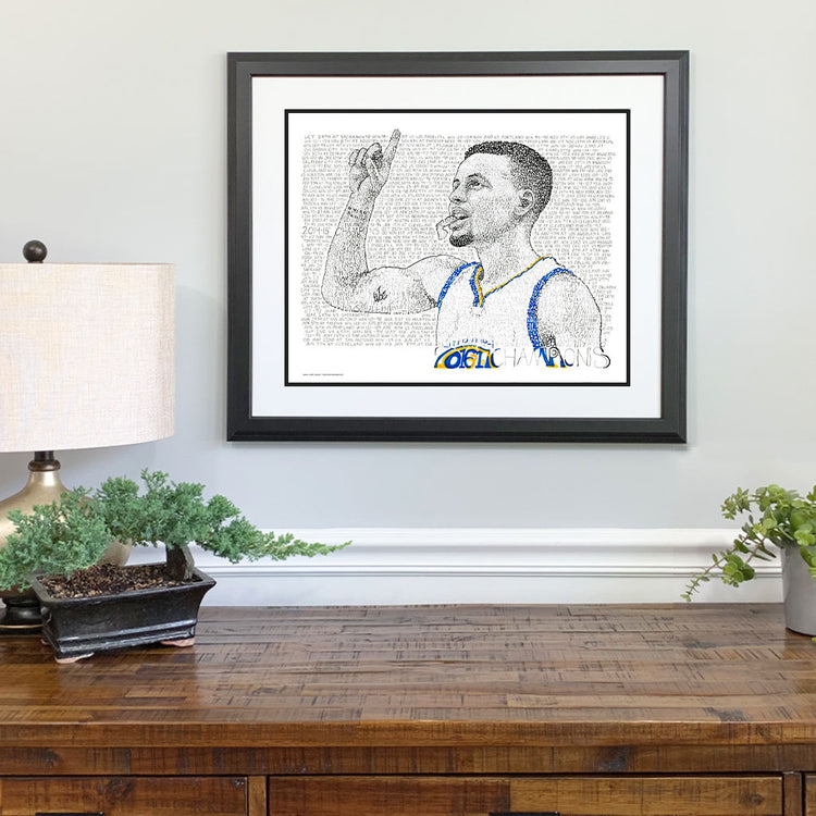 Steph Curry Word Art Poster | Golden State Warriors Gifts & Decor
