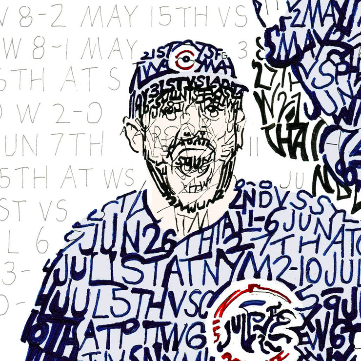 MLB Chicago Cubs 2016 uniform original art – Heritage Sports Art